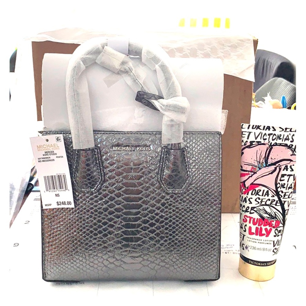 Limited edition MK Mercer pewter MD messenger bag